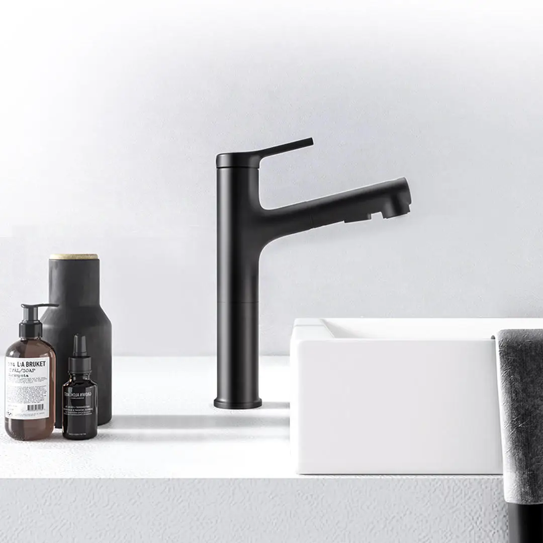 

Diiib Bathroom Pull Out Rinser Sprayer Basin Sink High Body Black Faucet 2 Mode Mixer Tap From Xiaomi Youpin