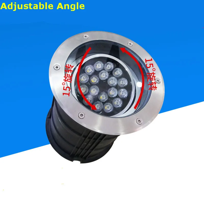 (6pcs/lot) Adjustable Angle LED Underground Lamp 3W -24W Deck Light AC85-265V Waterproof,Recessed LED Inground Floor Lighting