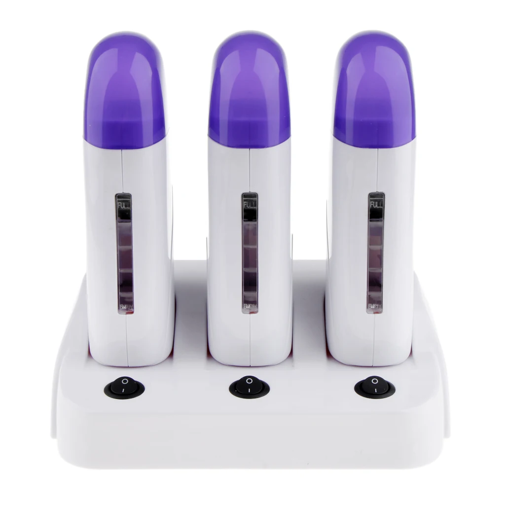 

3pcs Depilatory Roll On Wax Cartridge Heater Warmer Hair Removal Machine EU/US Plug Hair Removal Wax Machine