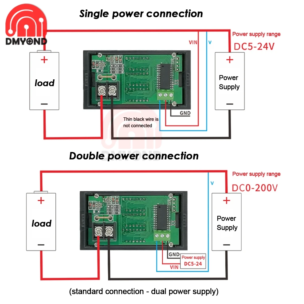 Fai da te DC200V 10A voltmetro digitale amperometro wattmetro Amp Volt tensione corrente misuratore di potenza misuratore Tester pannello Display