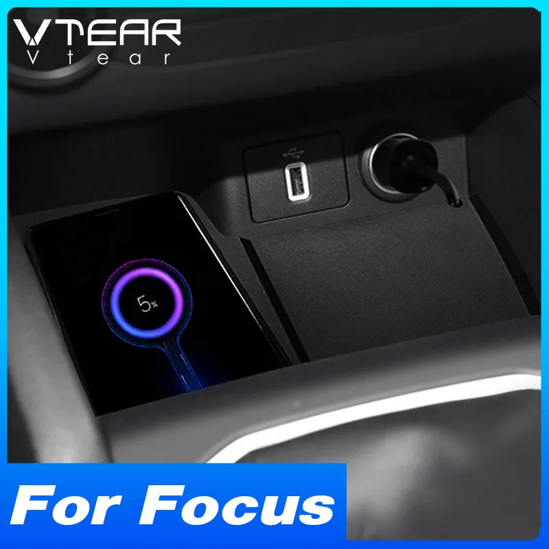 Fast Phone Charging Car Wireless Charger Plate For Ford Focus MK4 Accessories Modification Auto products Parts 2019-2022