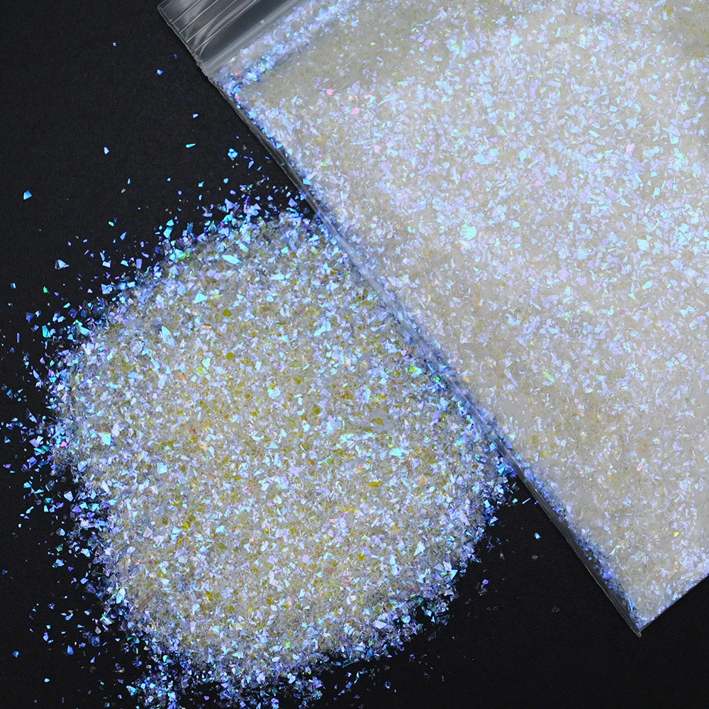 50g/bag 3D Ultra-thin Holographic Irregular Nail Glitter Flakes DIY AB Colorful Sparkly Manicure Spangles Nail Art Sequins TG#13