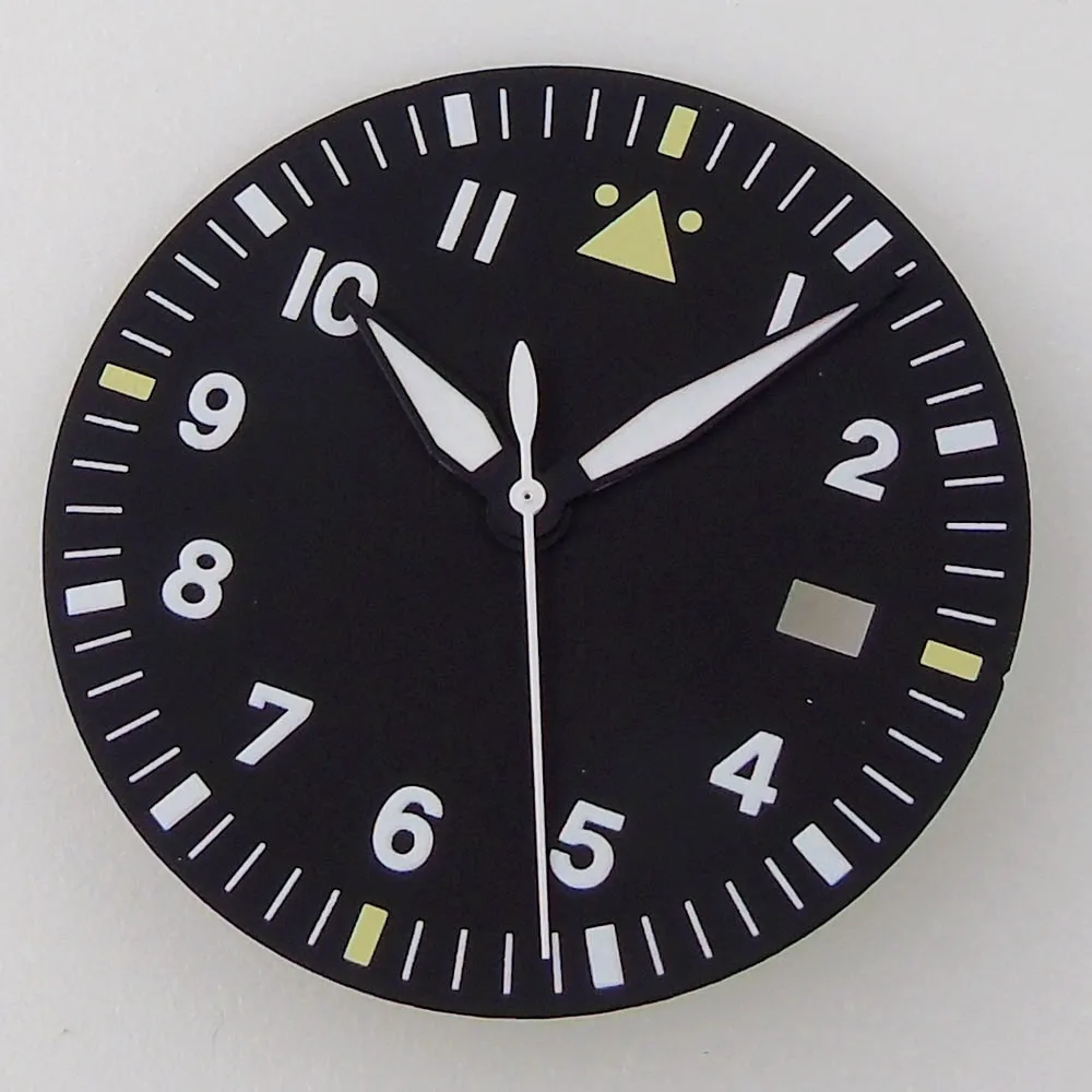 33,6mm Uhr Zifferblatt + Hände Fit Für NH35/NH35A Automatische Bewegung Grün Lume Schwarz/Blau/Grün/kaffee Farbe