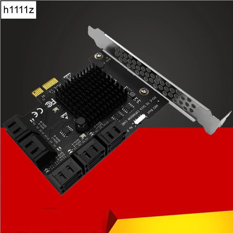 

Chi a Mining Riser 10 Port SATA 3.0 to PCIe Expansion Card PCI Express SATA Adapter SATA3 6G Converter with Heatsink for Windows