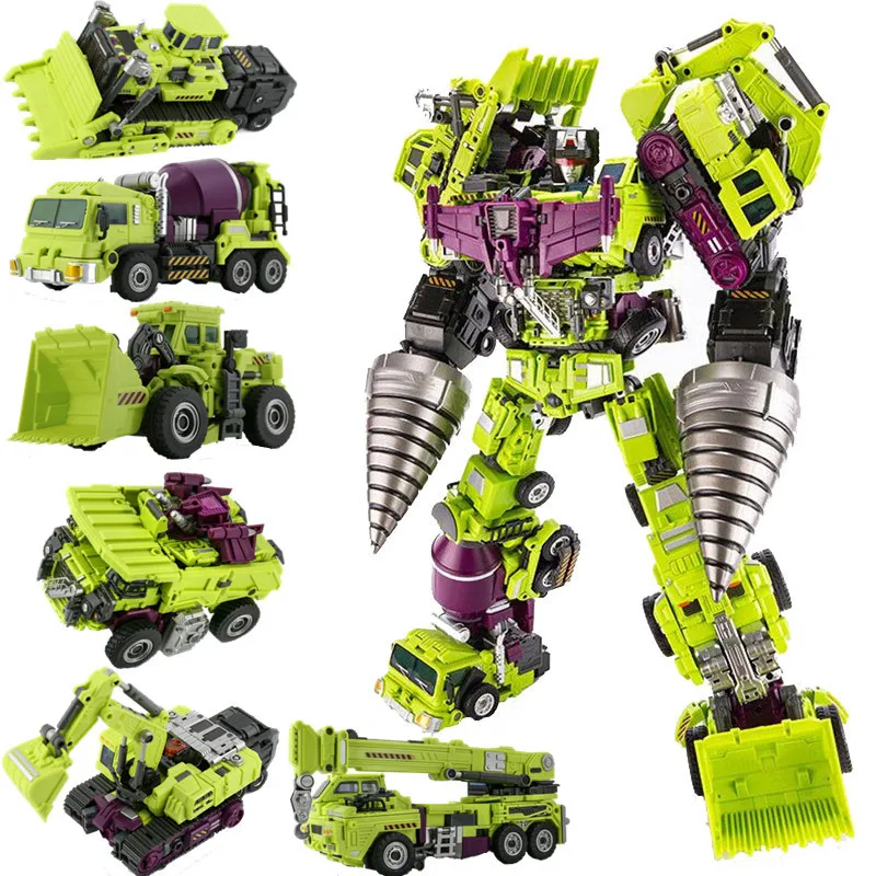 JinBao Transformation Toys Big 50cm Devastator Predaking KO GT Anime Action Figure Robot Car Dinosaur Model Boy Kid