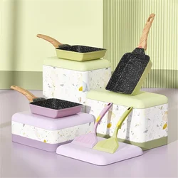 15*15 15*20cm Non Stick Green Frying Pan Japanese Tamagoyaki Omelettes Aluminum Alloy Egg Pancake Maker Kitchen Cookware