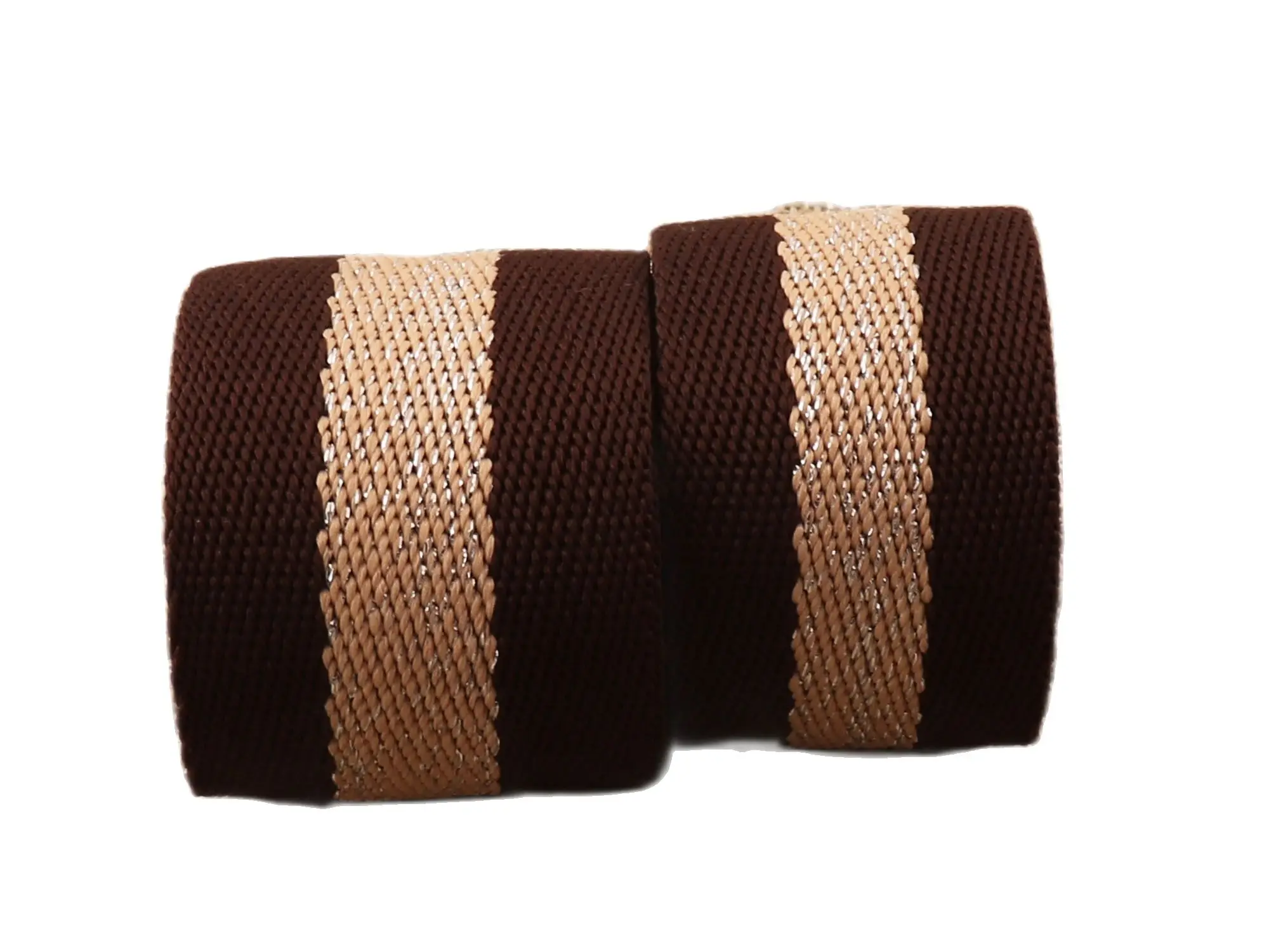 Khaki Brown Stripe Soft Webbing Keychain Polyester Webbing,Webbing Key Fob Webbing lanyard webbing-32mm/38mm