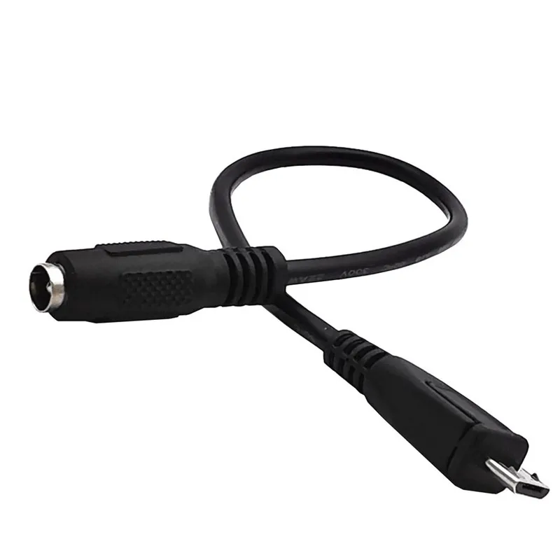 DC 5.5mm x 2.1mm Female to Micro USB 5pin Male DC Power Supply Extension  Adapter Cable  0.2m