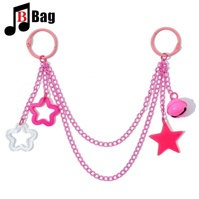 Ita Bag Chain Accessories decoration candy colors stars Bells adjustable DIY bag chain Hanging chain itabag the anime bag trend