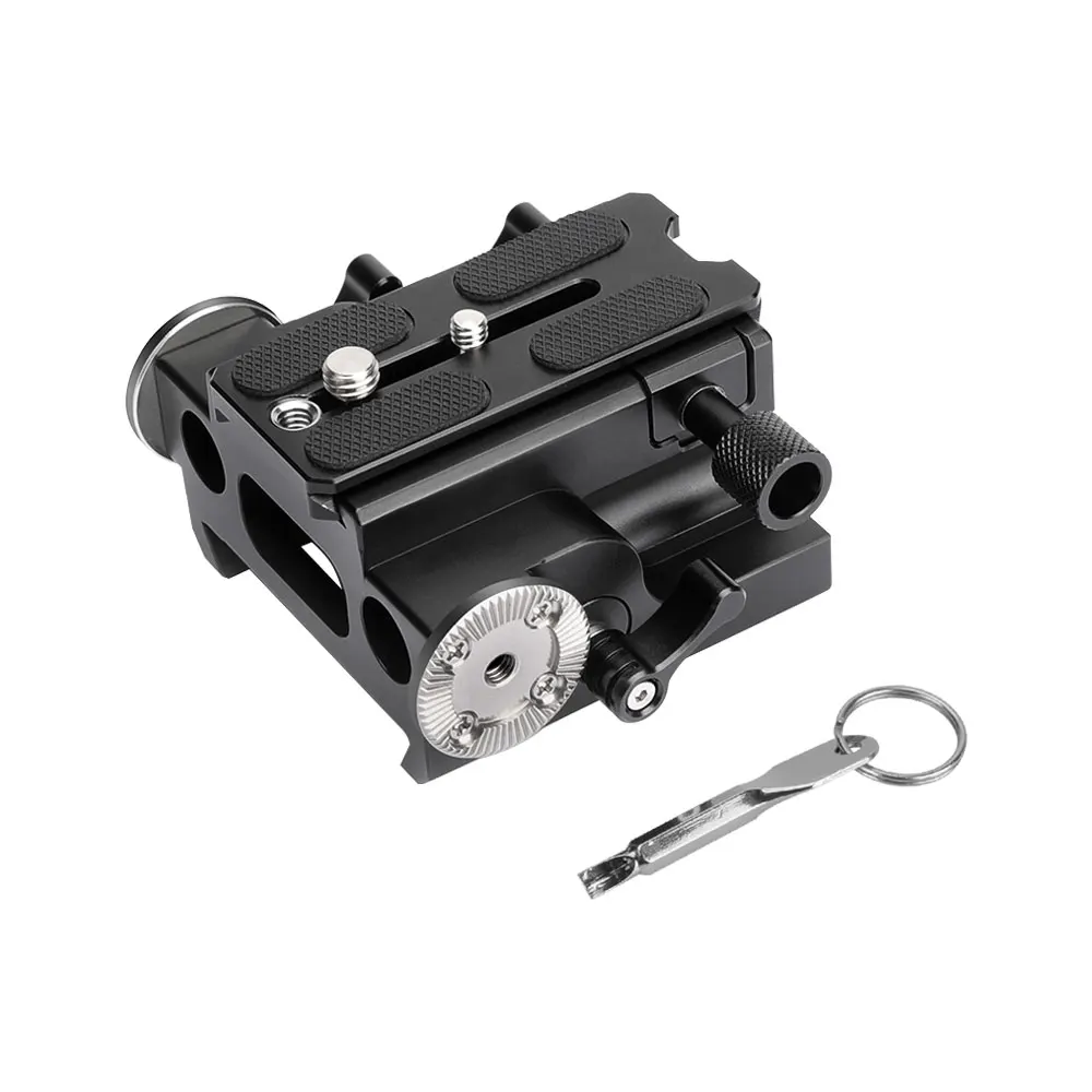 KIMRIG Quick Release Arri Schwalbenschwanz Basis Platte Mit Acra Basis Platte Dual 15mm Rod Clamp Für Universal Dslr Kameras camcorder – Detail 5