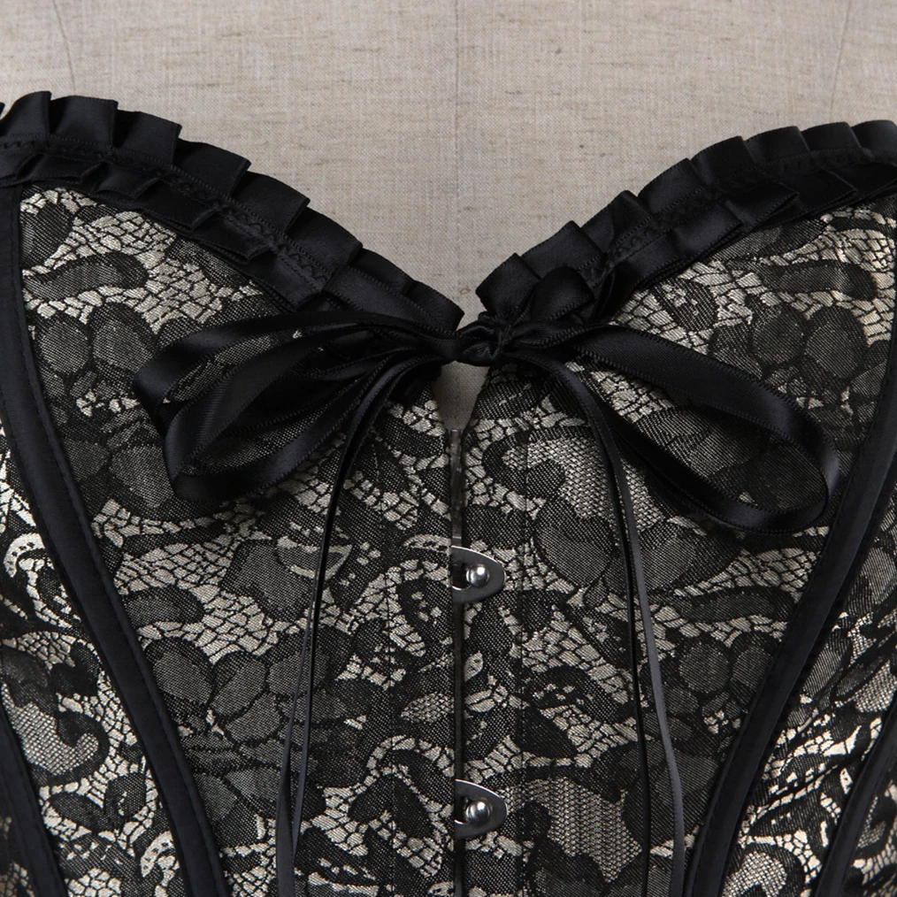 Sexy Gothic Corset Lingerie Femenino Clothes Woman Bustiers and Corsets Underbust Underwear Waist Trainer Boudoir Outfits