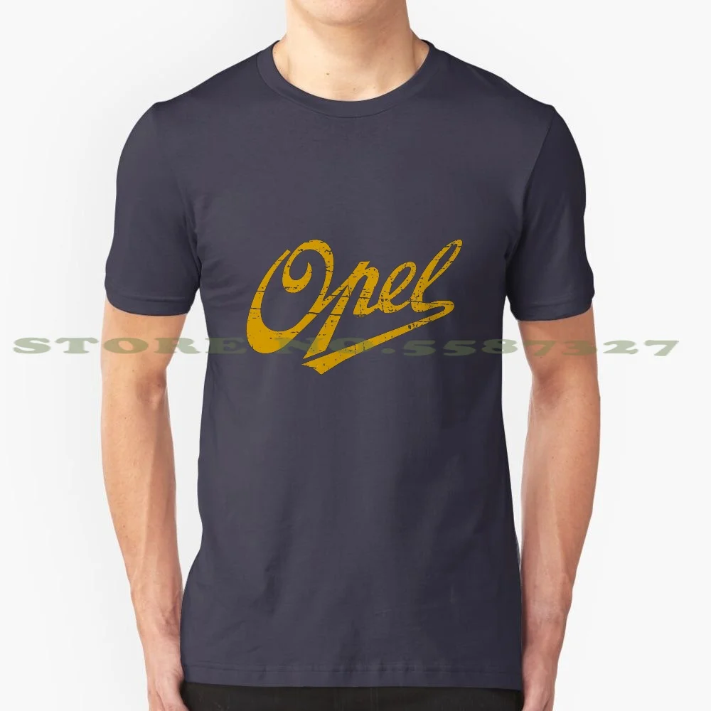 Retro Opel - Grunge 100% Cotton T-Shirt Opel Vauxhall Cars Germany Logo Race