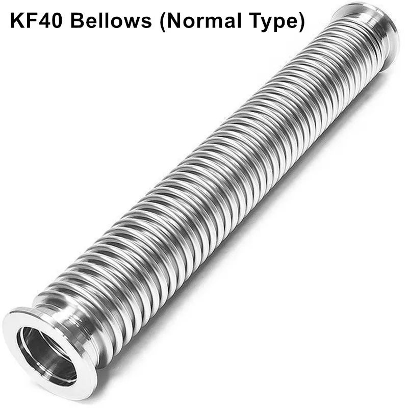 KF40 Normal Type 1200-4000mm High Vacuum Bellows Stainless Steel 304 Hose tube Vacuum Flanges Fitting Pipe Bellows Connector