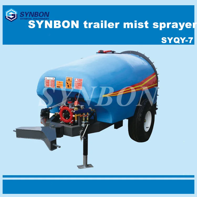 SYNOBN 2020 disinfection mist sprayer factory disinfection agricultural Tractor drag type  orchard sprayer lawn sprinkler SYQY-7