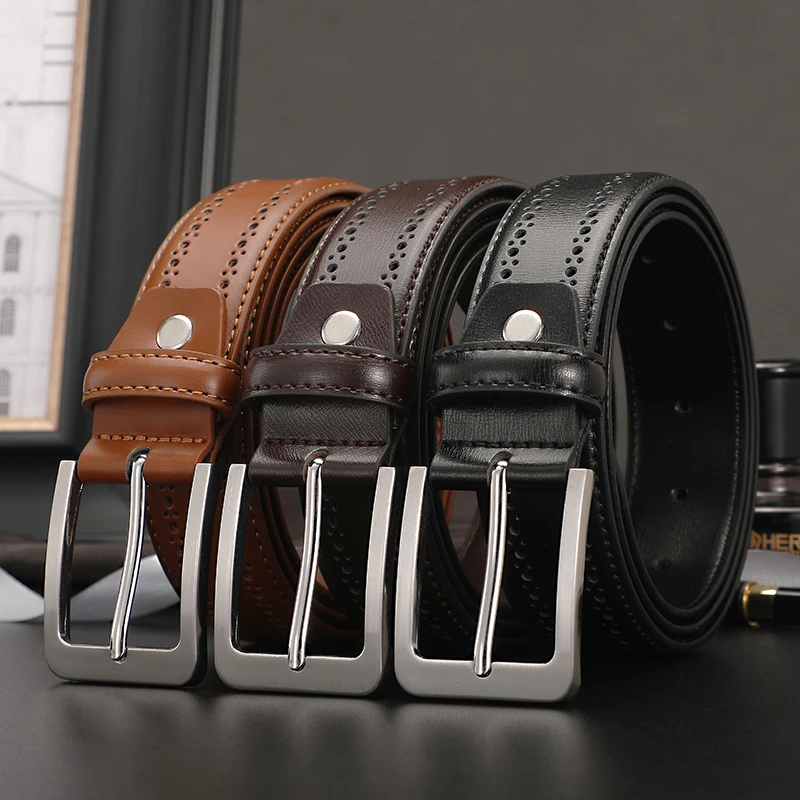 Men Belt Genuine Leather Dress Designers Belts for Men High Quality Business Work Casual Strap Coolerfire Brand Strap HQ226