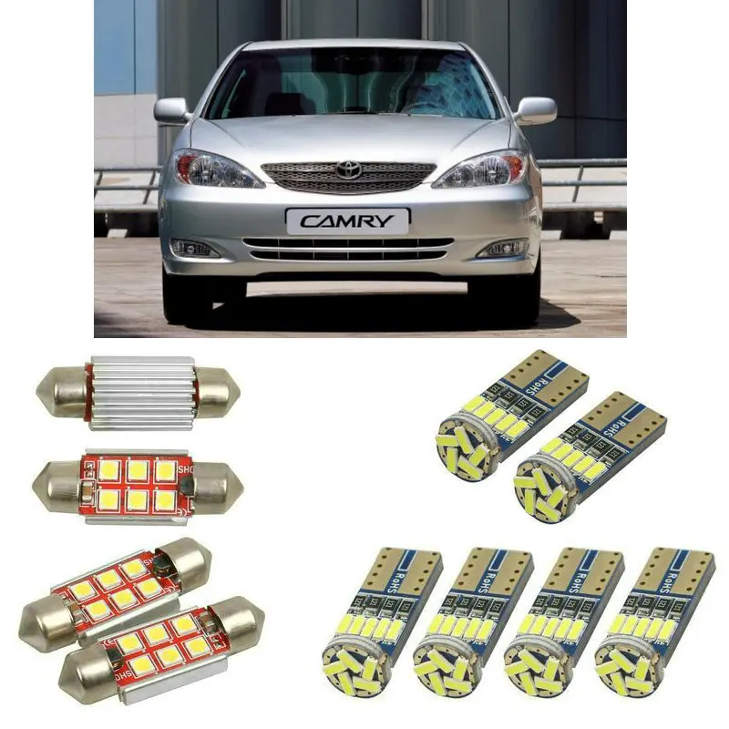 Super bright Interior led Car lights For Toyota camry saloon v3 2001-2006 car accessories boot light