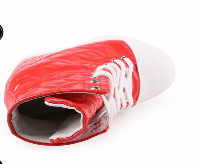 Cyabmoz Custom handmade 18cm Women Hidden Height increasing High heels Shoes Plaid Platform Sneakers Casual Woman Shoes Pumps