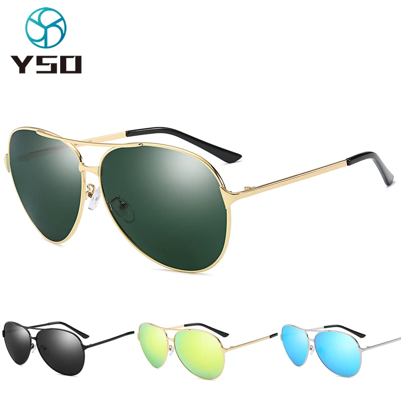 

YSO Polarized Oversized Sunglasses For Men Women UV400 Protection Men's Glasses For Fishing Driving Green Lens Sun Glasses 8009