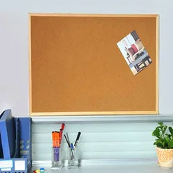 NNRTS New Wall Mounted Cork Board Wood Hanging Message Board notice bulletin board display pushpin drawing board office Supplies