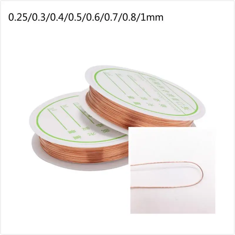 1roll 0.25/0.3/0.4/0.5/0.6/0.7/0.8/1.0 mm brass wire beaded wire, used for jewelry making copper color