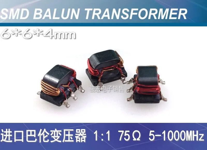 Original new 100% SBT304-06 1:1 SMT 75R RF impedance transformer 5-1000MHz transmission line unbalanced conversion