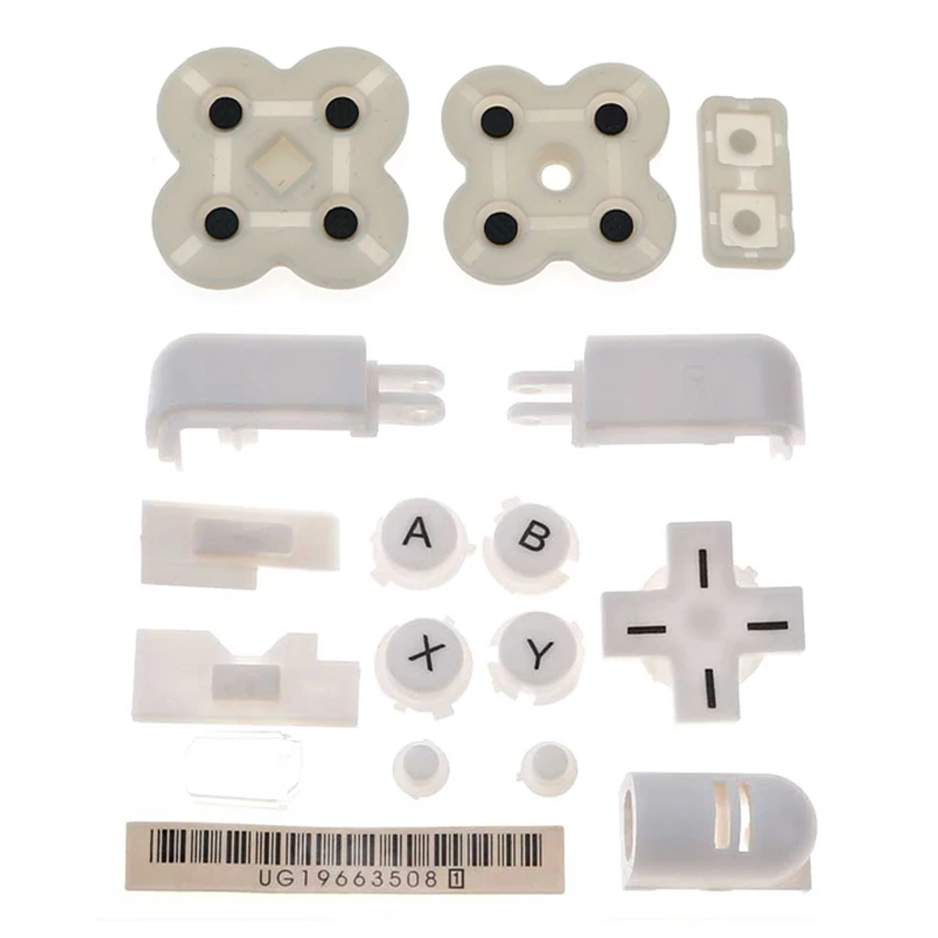 JCD dla NDS Lite zamiennik A B X Y L R D przycisk krzyżowy dla NDSL pełny zestaw przycisków i gumy przewodzącej