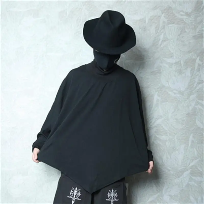 

Autumn and winter men's dark dark wind high-necked pullover long-sleeved loose size trend brand personality irregular