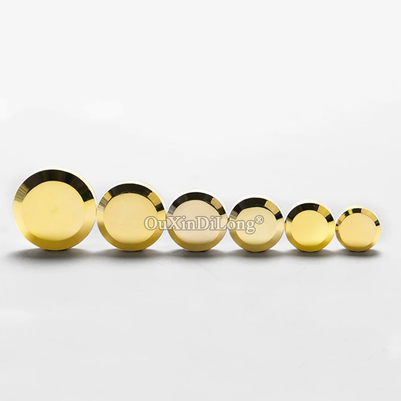 European 200PCS Pure Brass Gold Advertisement Nails Acrylic Signage Billboard Glass Mirror Nails Screws Decorative Caps+Shim
