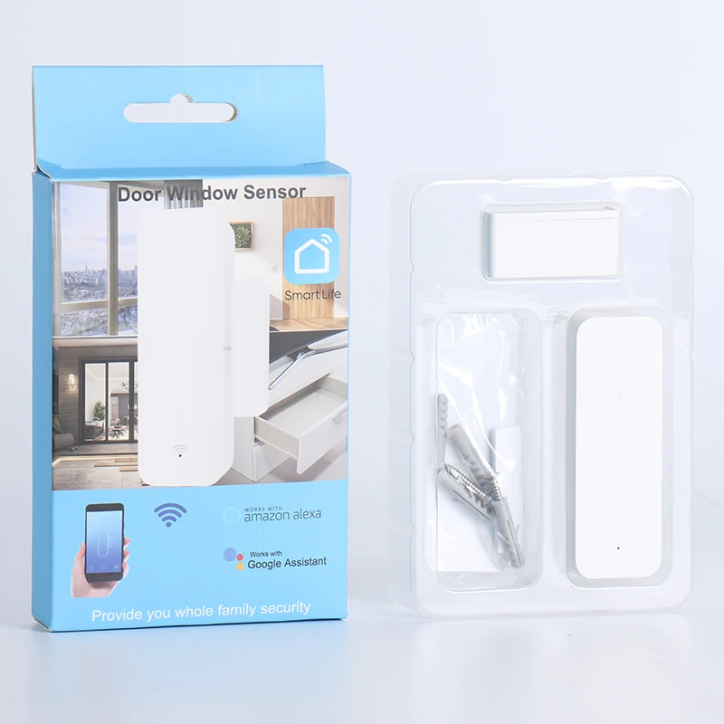 Tuya Smart life Wifi датчик для двери Wi-Fi с умным окном датчиком открывания двери детектор умная система домашней сигнализации Alexa и Google Assistant