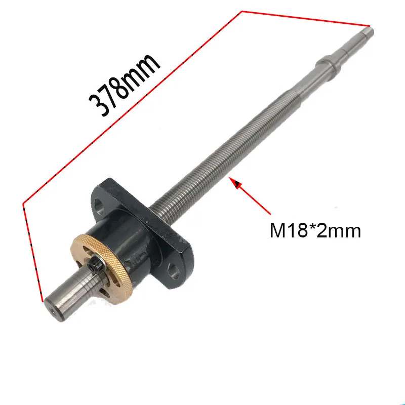 Complete Screw with Nut M18*2*378*15mm for Wire Cutting Machine