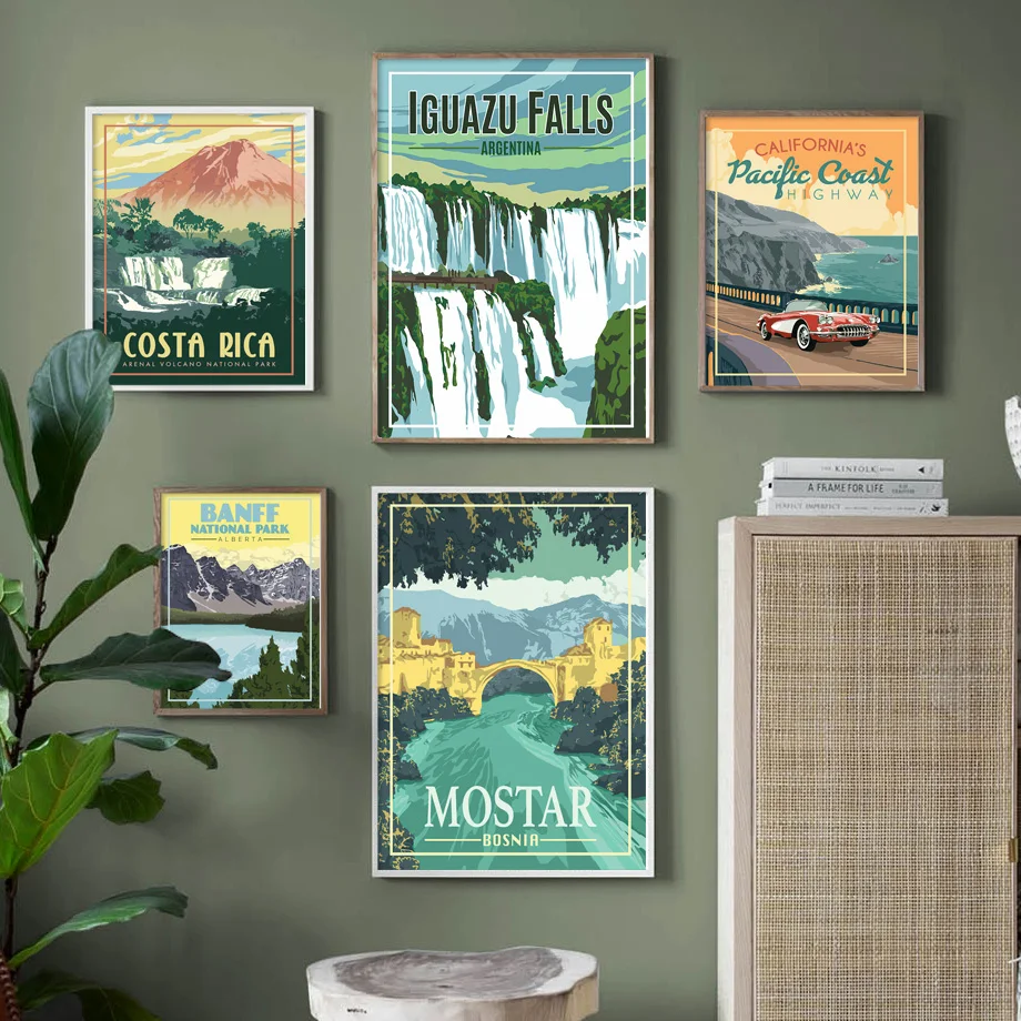World City View Mostar Iceland Banff Costa Wall Art Canvas Painting Posters And Prints Living Room Decor Nordic Style Decoration