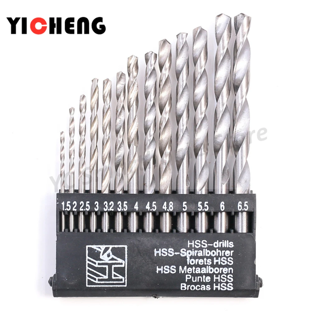 HSS-CO 13-Piece Set of Cobalt-Containing Twist Drill Set Boxed Metal Wood Plastic Drilling Tools