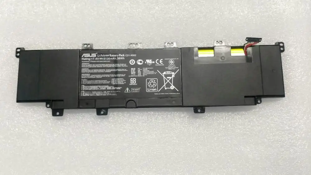 New genuine Battery for ASUS F502C, F502CA X502 Series, X502C X502CA C21-X502, C21-X502CA 7.4V 38WH