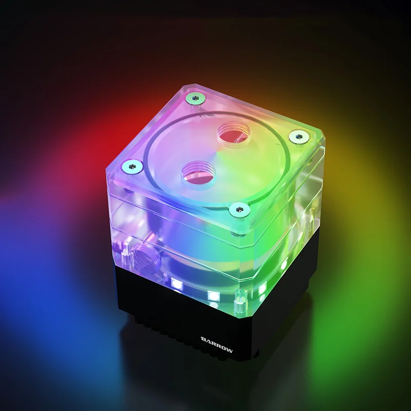 Barrow ITX A4 Mini Case Water Cooling Build Pump Res Combo Reservoir Connect 17W PWM RGB Black Silver SPB17-TM