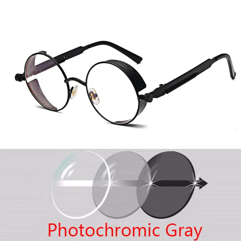 Metal Reading Glasses Gothic Steampunk Vintage Shield Eyewear Shades Hyperopia Prescription 0 +0.5 +0.75 +1.0 +2.0 +3.0 To +6.0