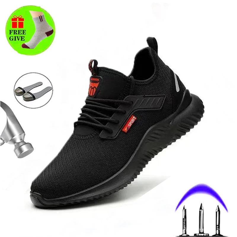 

Safety shoes, anti-smashing and anti-piercing safety shoes, breathable flying woven safety shoes, steel toe and durable