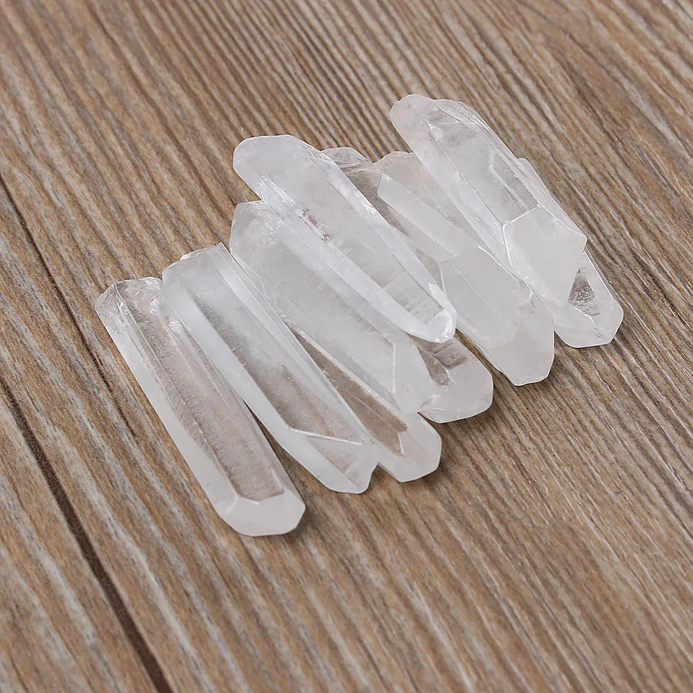 1 PC Clear Healing Crystal Stone Collectables Clear Polished Wands Specimen Natural Stones Decoration Pointed DIY Craft Gift