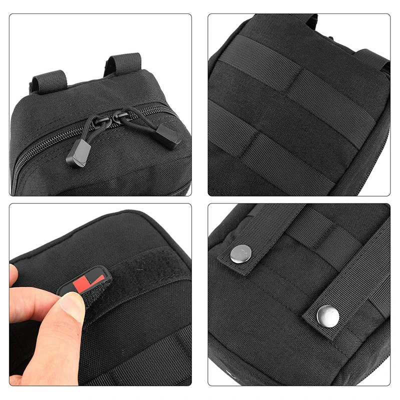 Camping Survival First Aid Kit Bag Military Tactical Medical Waist PackEmergency Outdoor Travel Camping Oxford Cloth Molle Pouch