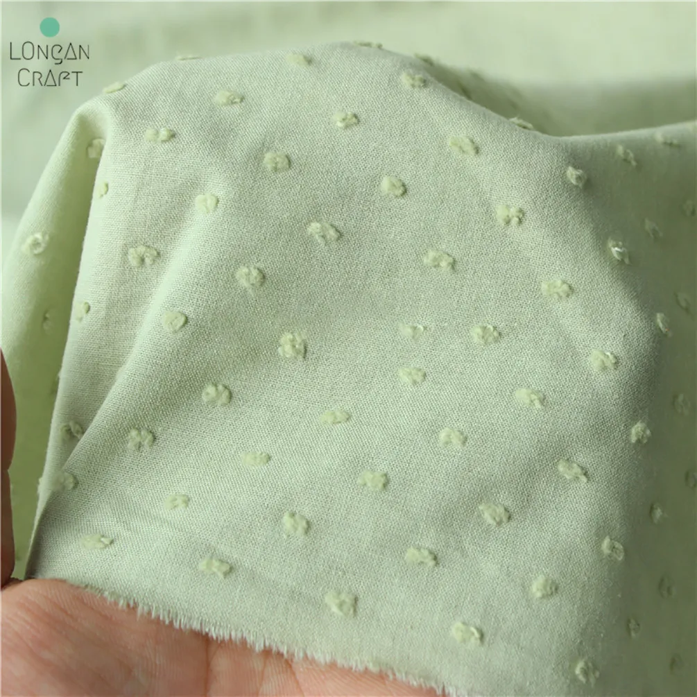 145x50cm Cotton Polka Dot Cut Flower Fabric Making Summer Women\'s Blouse and Skirt Handmade DIY Cloth