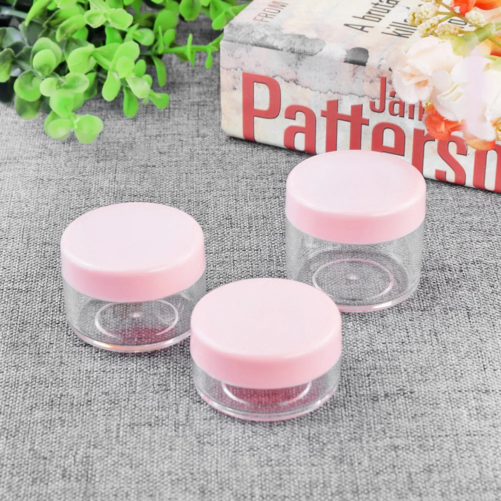 5Pcs Round Balm Make-up Bottling Box Makeup 10g 15g 20g Cosmetic Mini Travel Empty Bottle Jar Plastic Lip Cosmetic Face Cream