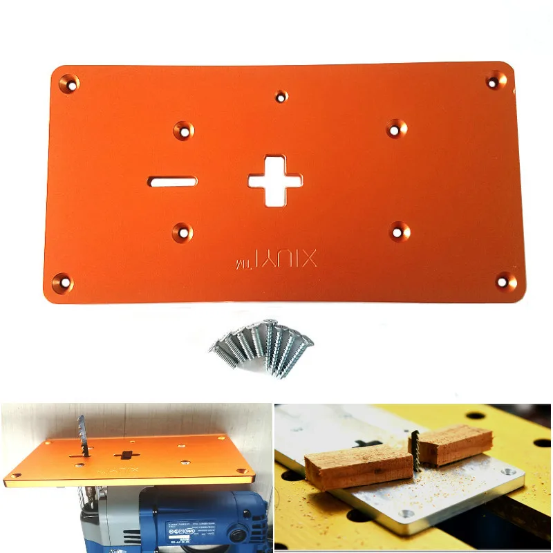 Aluminum Electric Jig Saw Flip Board Router Table Insert Plate for Jig Saw Woodworking Work Benches