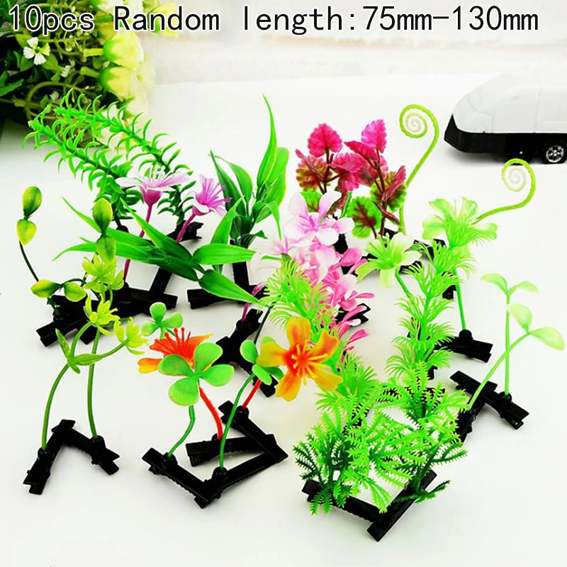 10pcs Cute Sprout Hair Clip Grass Flower Headwear Hair Clip Hairpin Hair Decoration for Women Girls