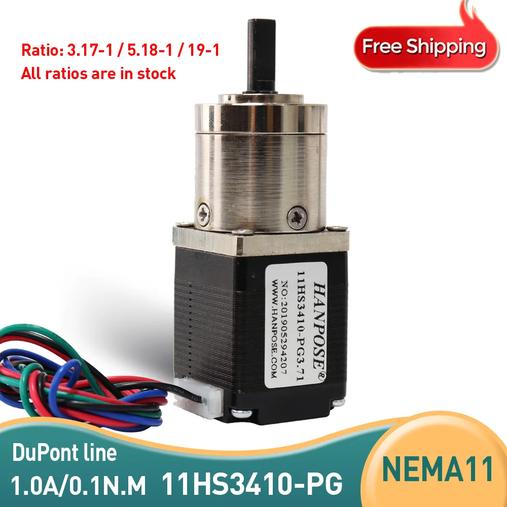 Nema 11 Stepper Motor 5:1 Planetary Gearbox High Torque Nema11 Geared Stepper Motor 1.0A DIY CNC 3D Printer