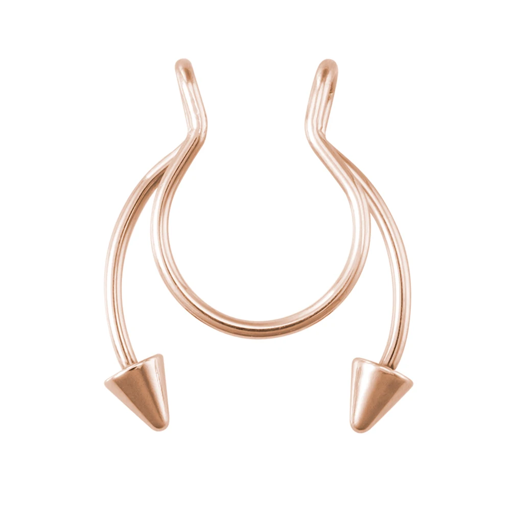 1pc Fake Nasenring für Frauen Männer 20G Chirurgenstahl Faux Piercing Schmuck Fake Piercing Hoop Lip Septum Nasenringe Körperschmuck