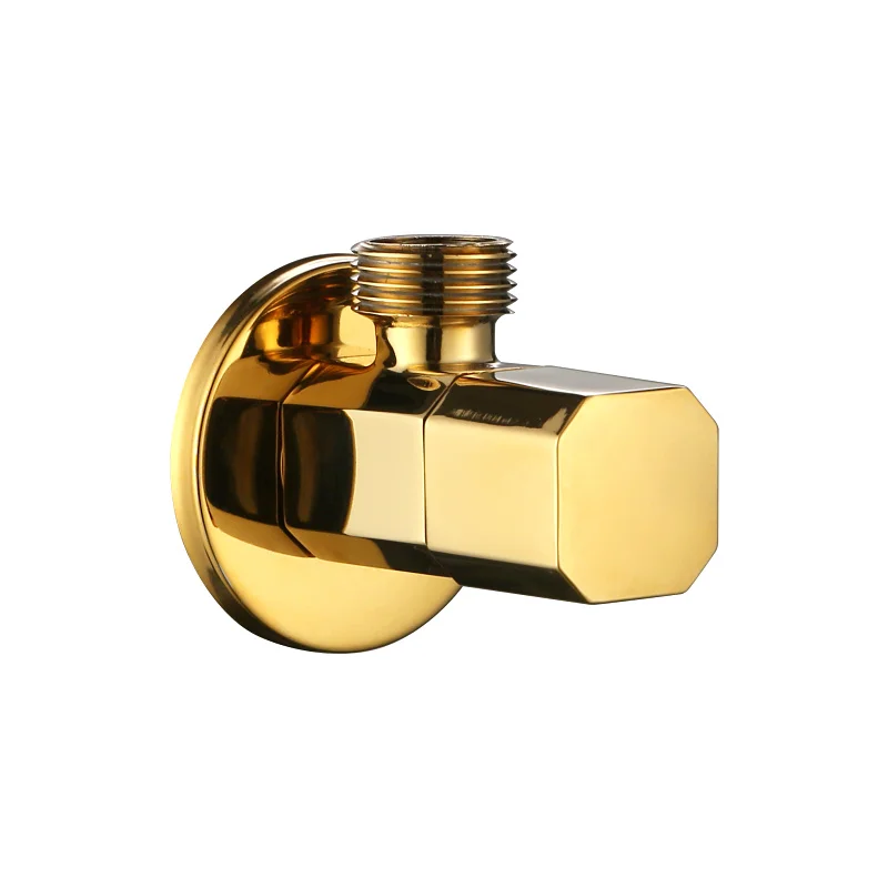 

Gold brass Angle valve Bathroom toilet kitchen Hot and cold water angle valve High quality golden Water stop valve