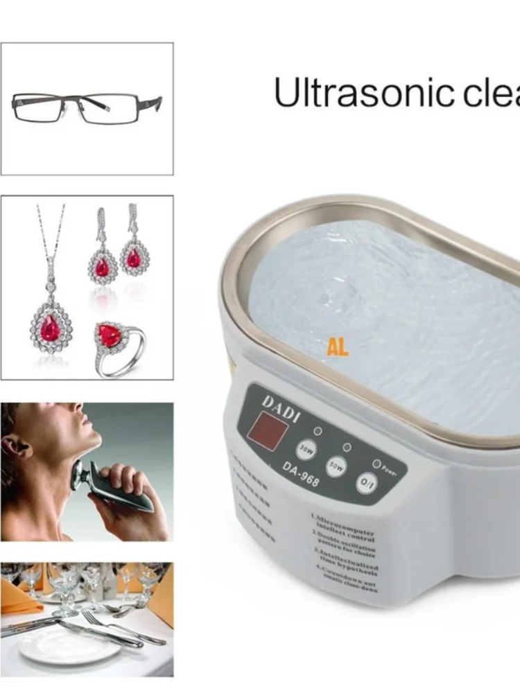 Mini limpador ultrassônico de banho para relógio com joalheria e placa de circuito ic 30w/50w 220v ou 110v