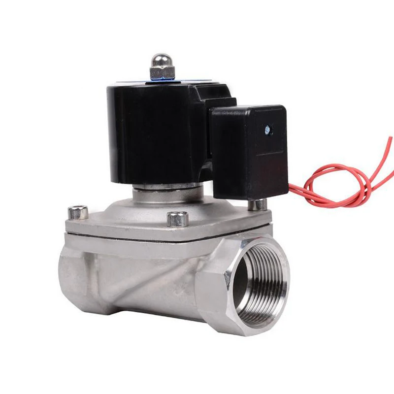 DN50 Stainless Steel Solar Solenoid Valve Water  Gas  Two Two-way 2 Inch Energy-saving Type