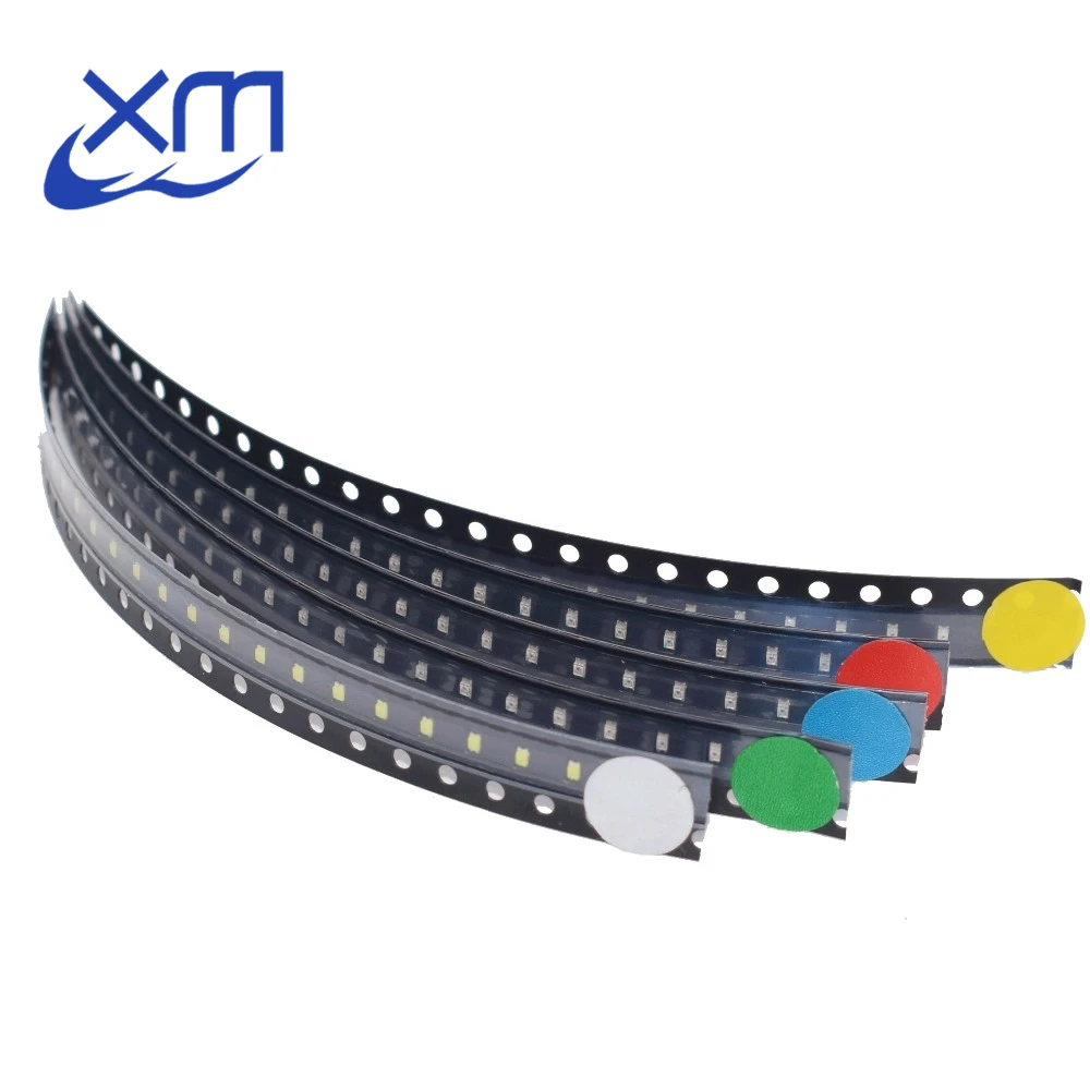 100PCS=5 Colors x20 Pcs SMD 0603 LED DIY Kit Super Bright Red/Green/Blue/Yellow/White Water Clear LED Light Diode Set