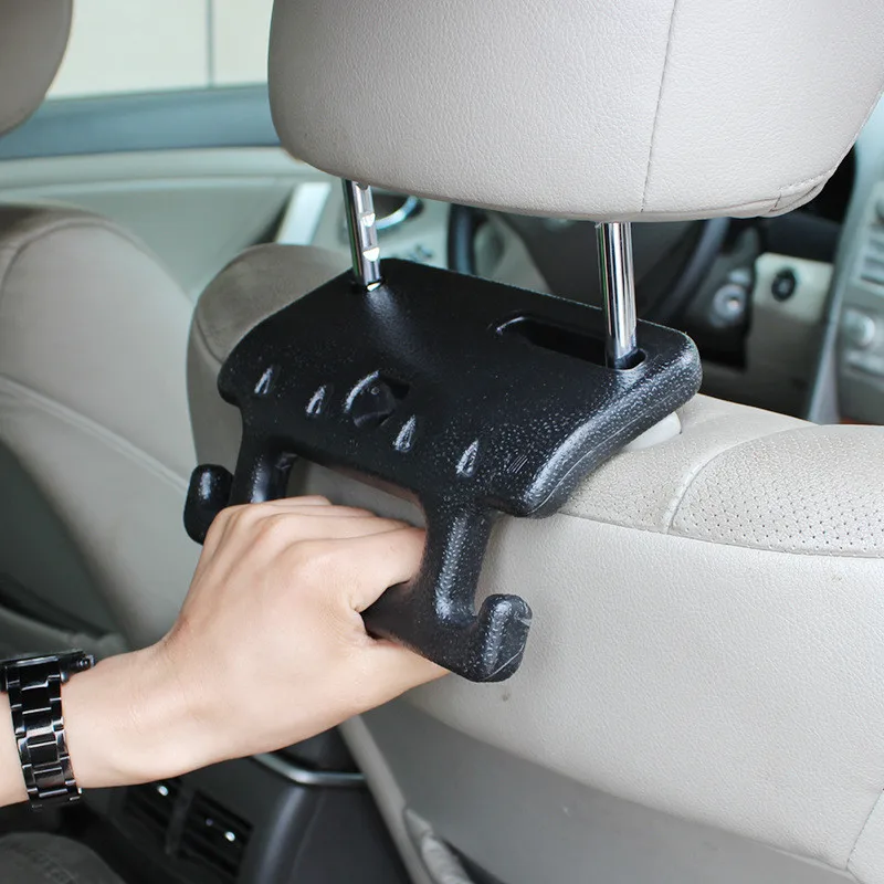 Car-Styling Fastener&Clip Back Seat Headrest Hanger Holder For Bag Purse Cloth ABS Safty Armrest In Car For Children Old People