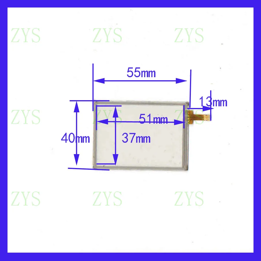 

ZhiYuSun 024012 2.4Inch Resistive touch screen Panel Digitizer 55*40 For CAR DVD touchsensor glass 55*40mm